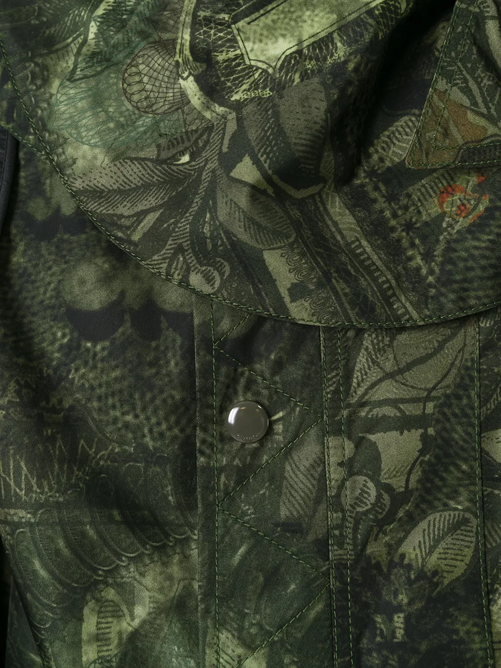 Givenchy printed hooded jacket Groen