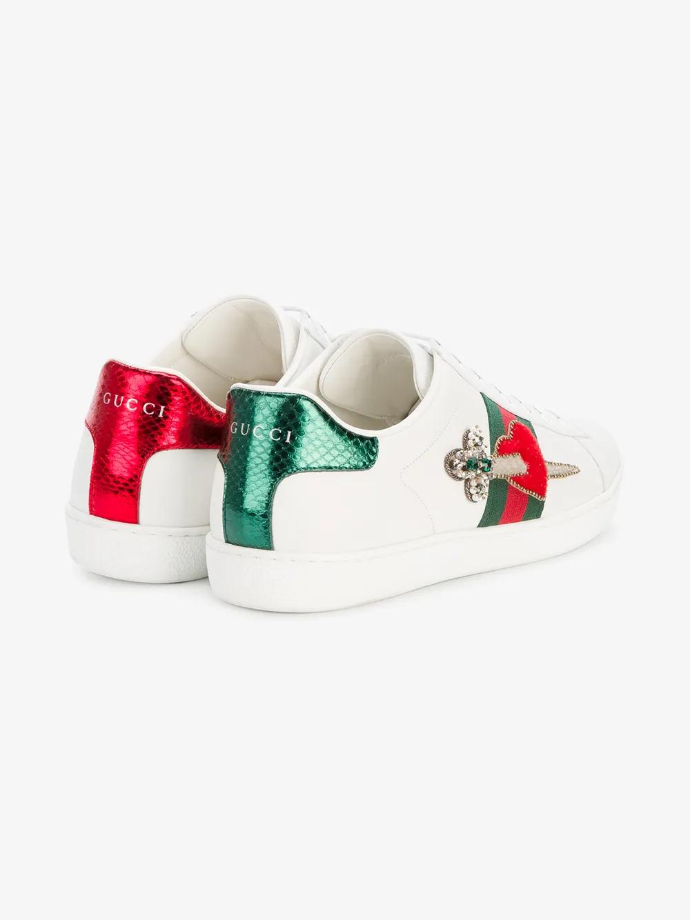 gucci new ace leather sneakers