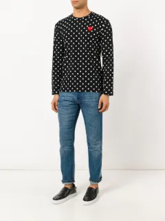 cdg shirt polka dot