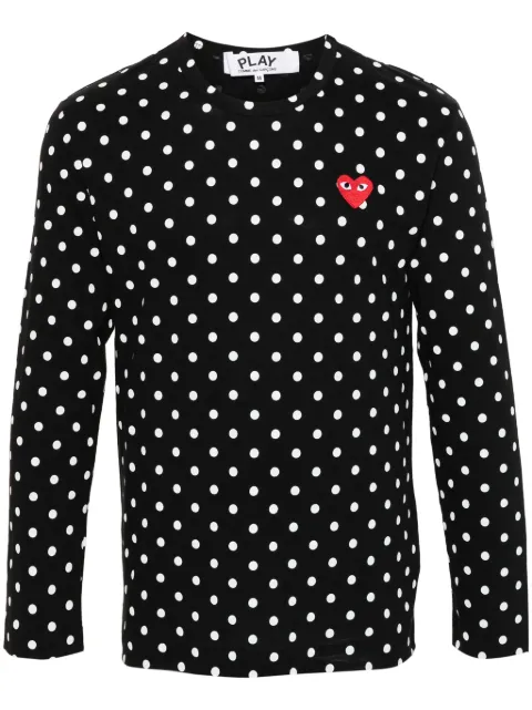 Comme Des Garçons Play polka dot print T-shirt 