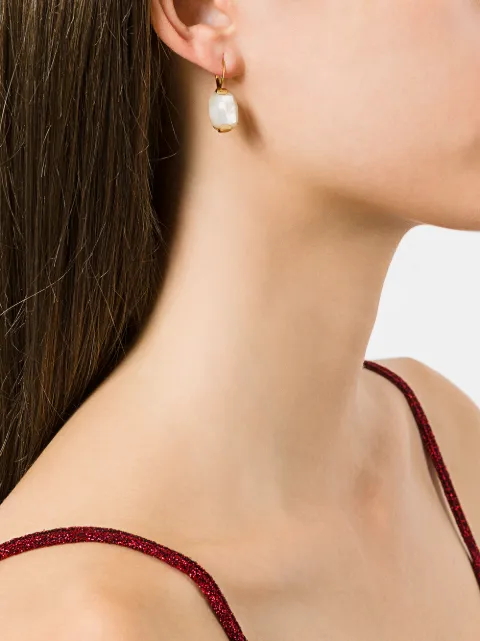 WOUTERS & HENDRIX WOUTERS & HENDRIX MY FAVOURITE MOTHER OF PEARL EARRINGS - WHITE