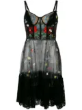 Alexander McQueen embroidered sheet dress - Black