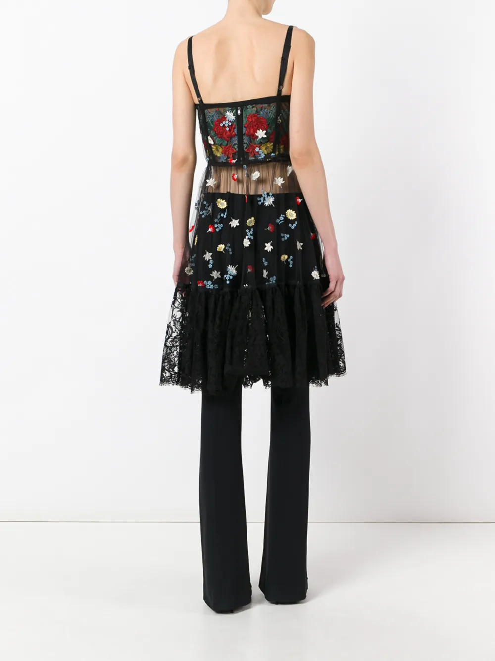 Alexander McQueen embroidered sheet dress Zwart