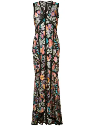 Nicole Miller Fl Embroidered Dress 477 Ss17 Online Nicole Miller Fl Embroidered Dress
