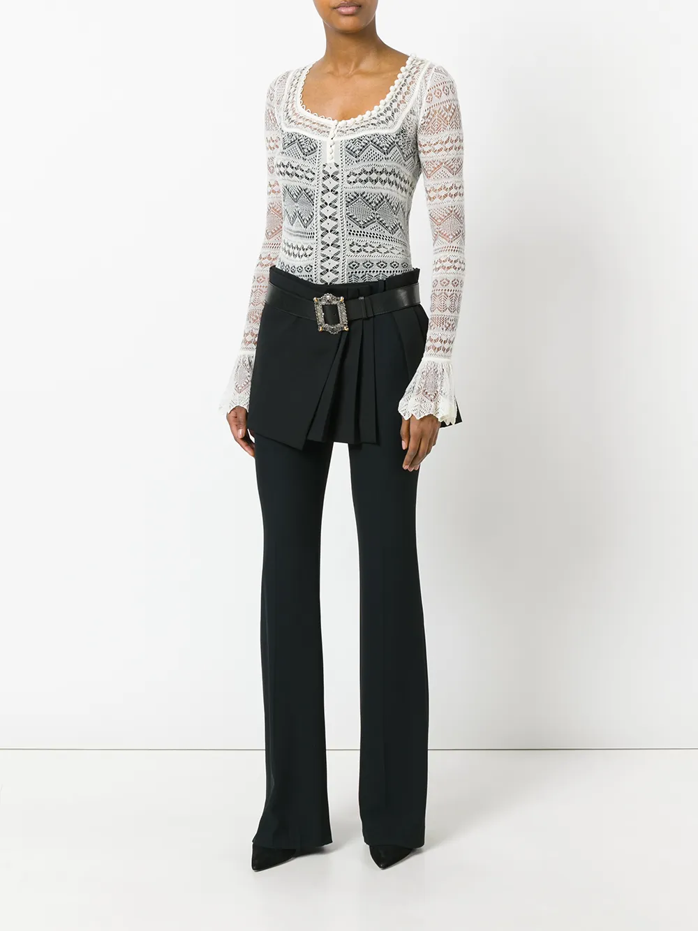 Alexander McQueen pleated wrap mini skirt - Zwart