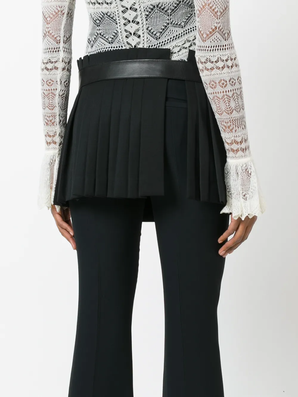 Alexander McQueen pleated wrap mini skirt Zwart