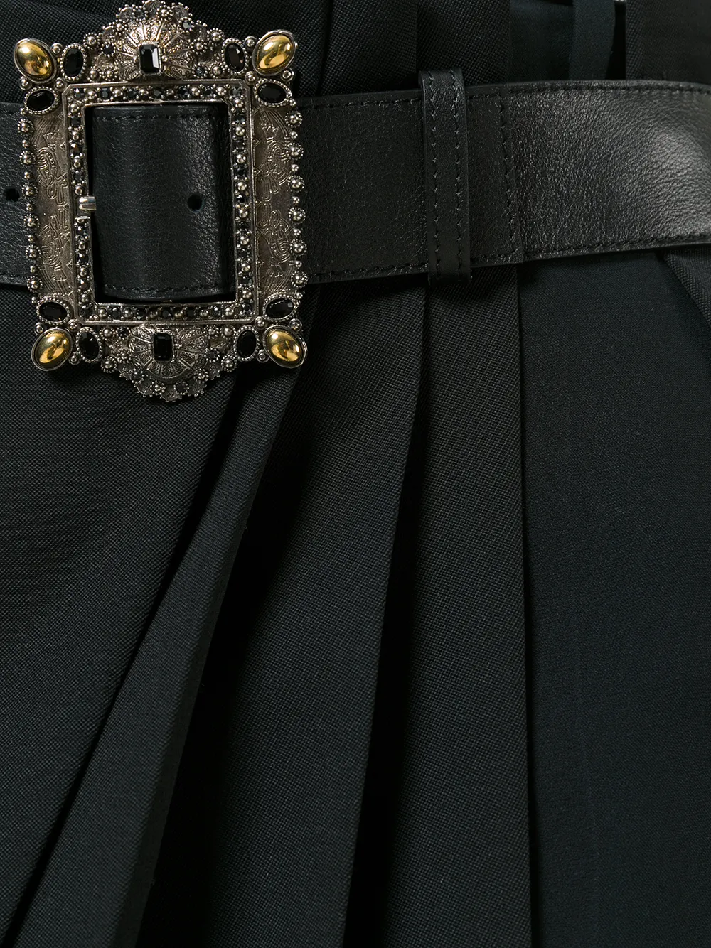 Alexander McQueen pleated wrap mini skirt Zwart