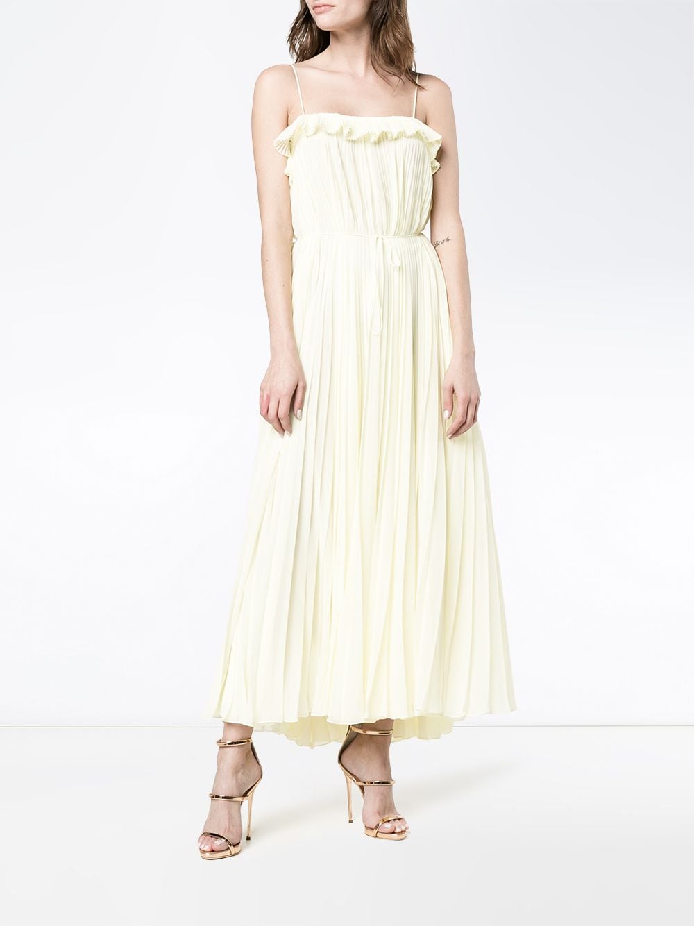 Image 2 of Adam Lippes sleeveless pleated gown