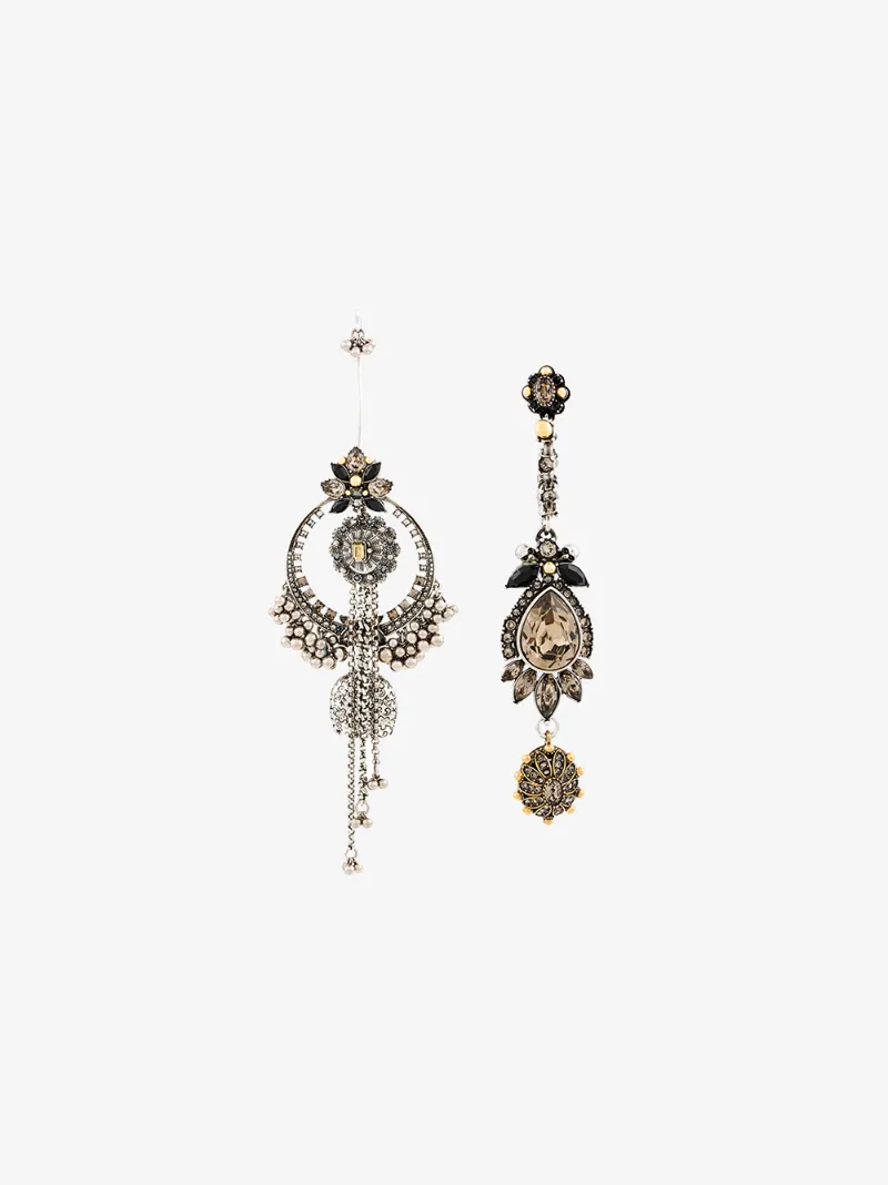 Alexander McQueen jewelled duo earrings