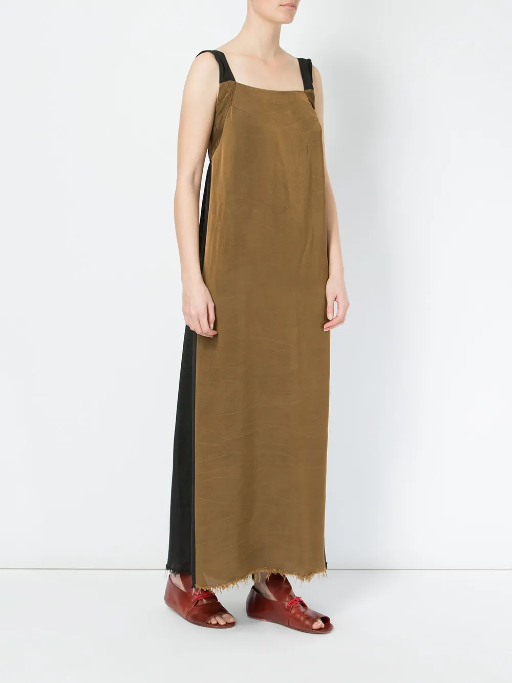 Uma Wang frayed hem dress Bruin