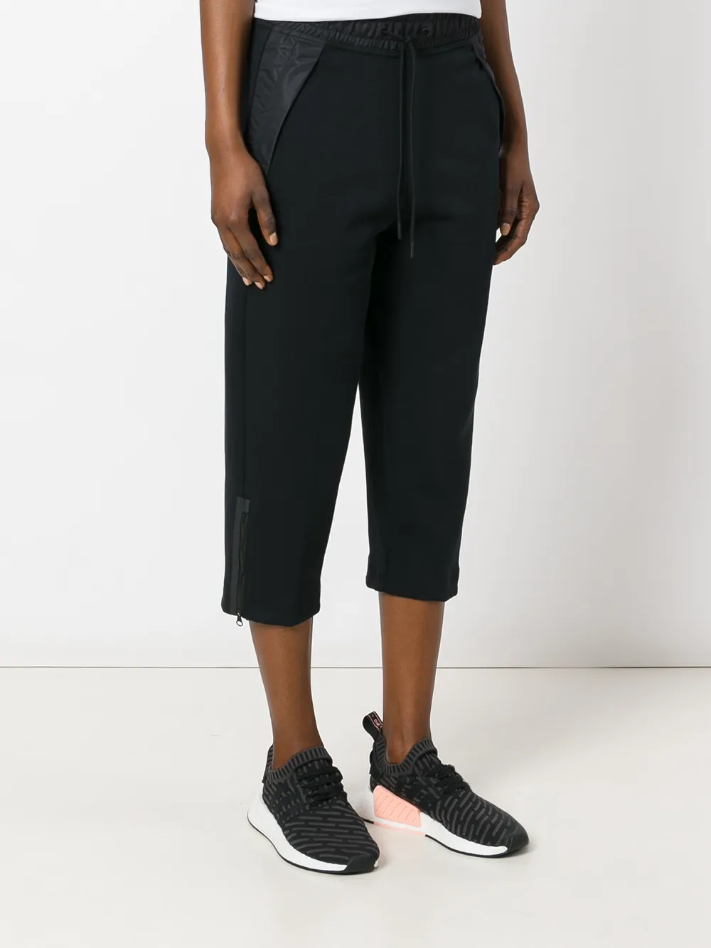 Nike cropped track pants Zwart