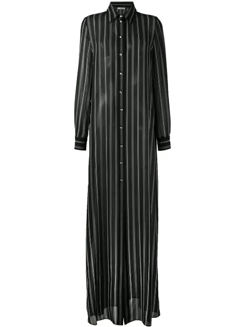 Lanvin striped maxi shirt dress
