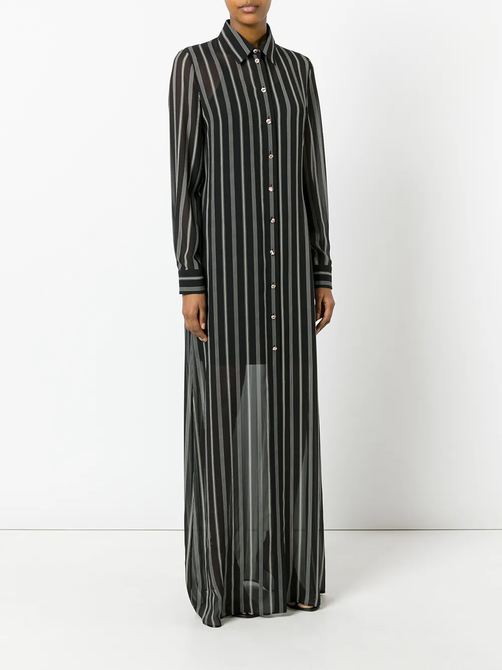 Lanvin gestreepte overhemdjurk Zwart