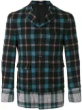 Comme Des Garçons Pre-Owned checked contrast hem blazer - Black