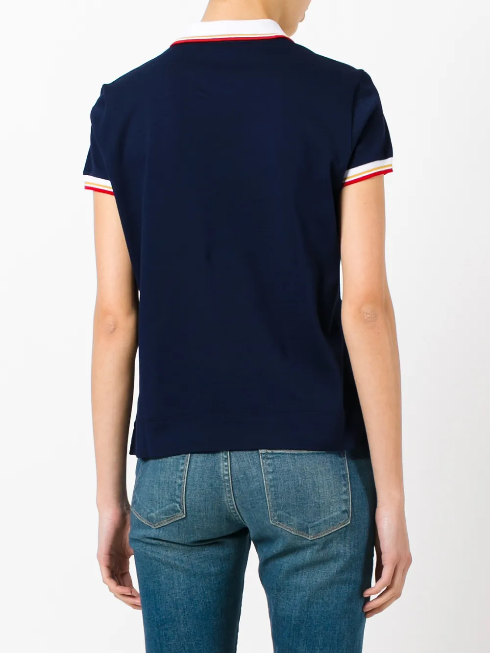 DSQUARED2 contrast collar polo top Blauw