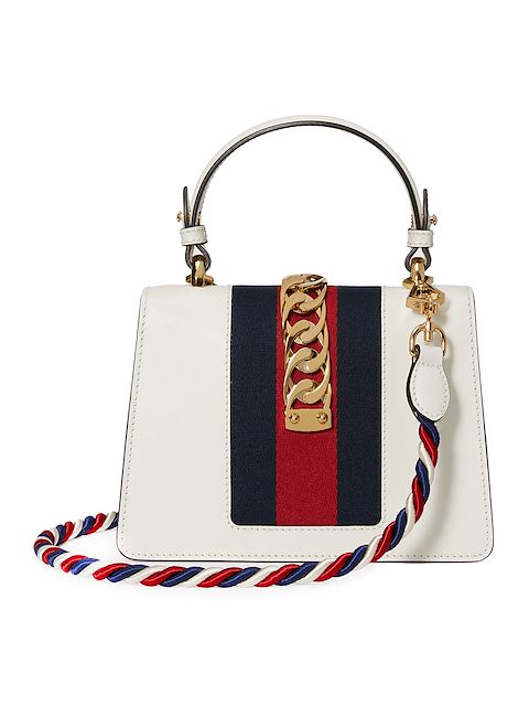 gucci sylvie mini chain bag white