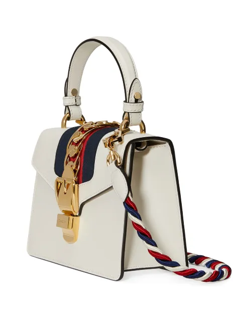 gucci sylvie mini chain bag white