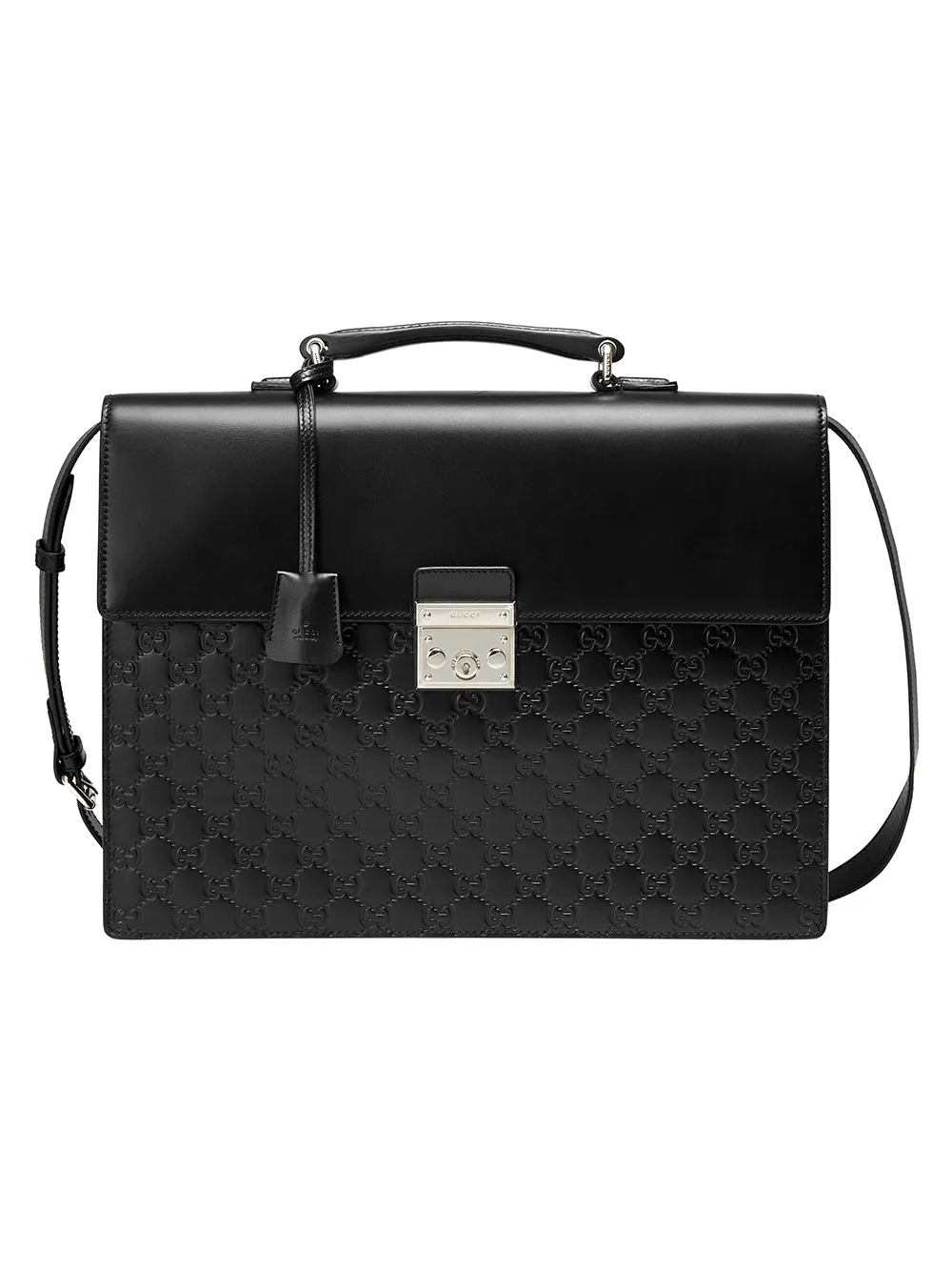 gucci signature leather briefcase