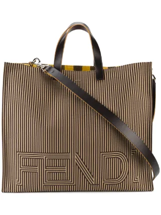Fendi Large Logo Tote Bag Farfetch Fendi Large Logo Tote Bag