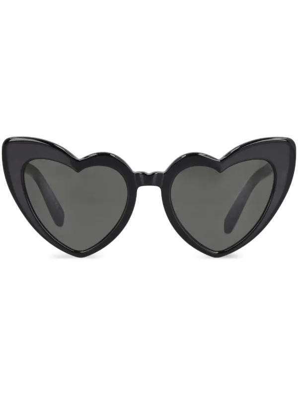 Saint laurent heart shaped sunglasses on sale