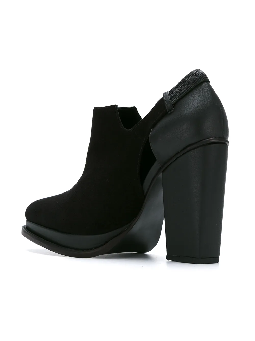Studio Chofakian suede open boots Black