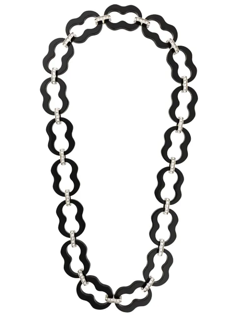 Prada encrusted chain link necklace