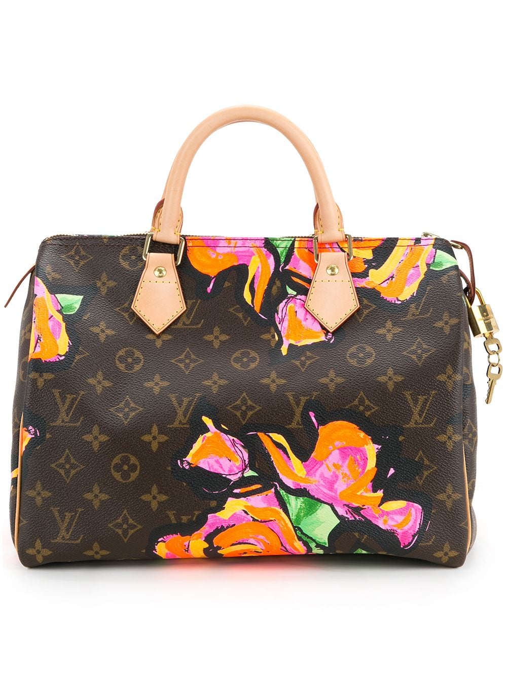 Louis Vuitton Speedy 30 Rose Stephen Sprouse Brown Monogram Handbag Great Condition (LCZX) 144020002564 TS