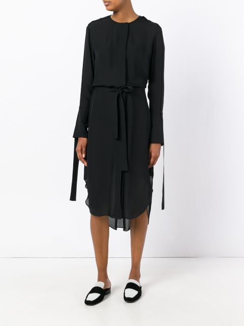 calvin klein belted shirt dress