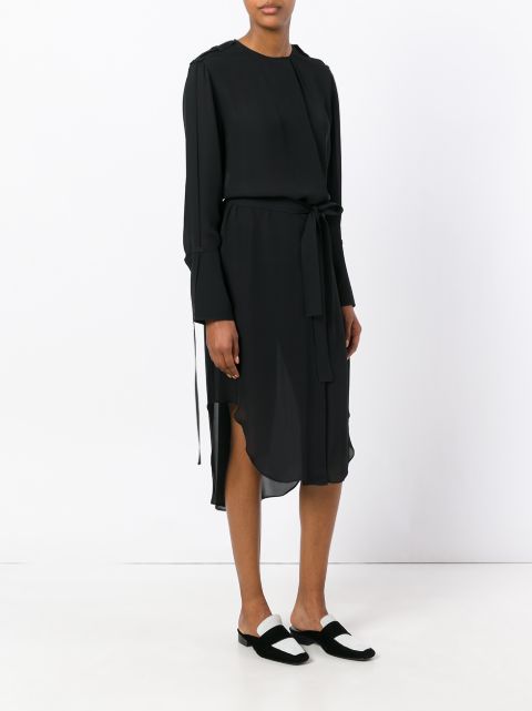 calvin klein belted shirt dress