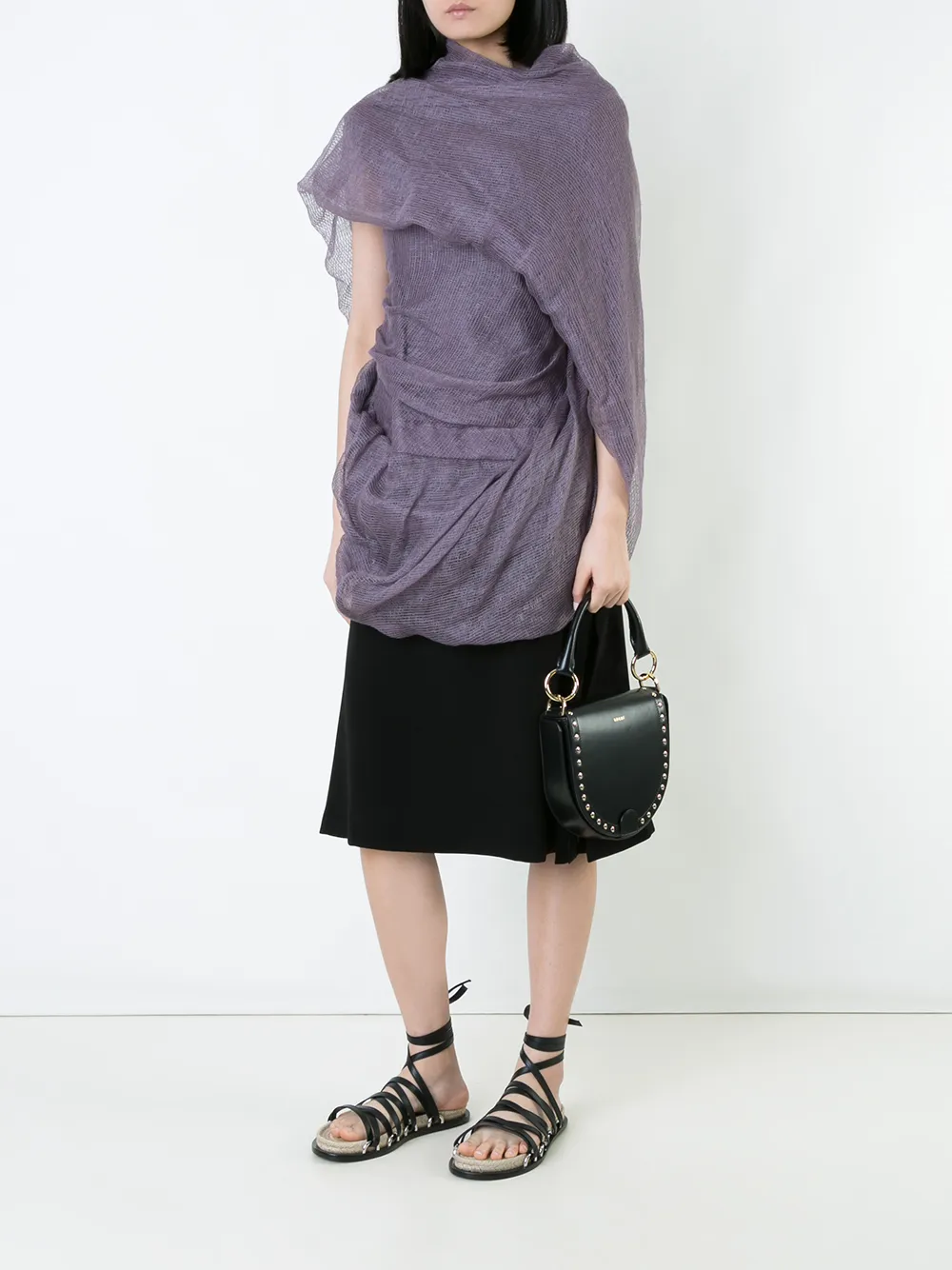 Rick Owens Garland wrap top - Paars