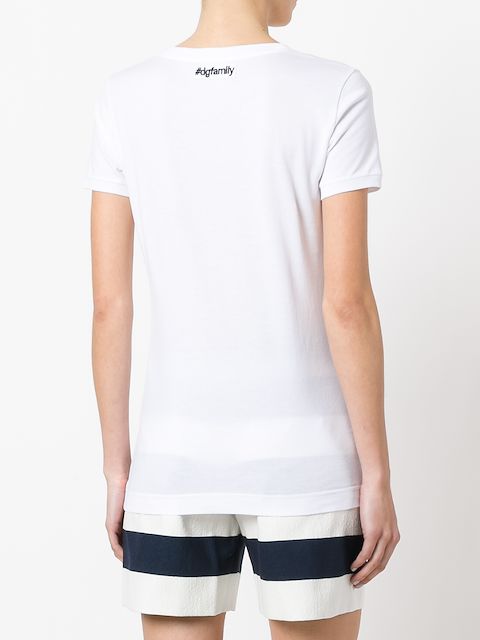 DOLCE & GABBANA DOLCE & GABBANA TROPICAL BEADED SUNGLASSES T-SHIRT - WHITE