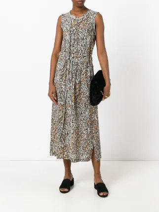 Raquel Allegra Leopard Drawstring Dress Farfetch Raquel Allegra Leopard Drawstring Dress