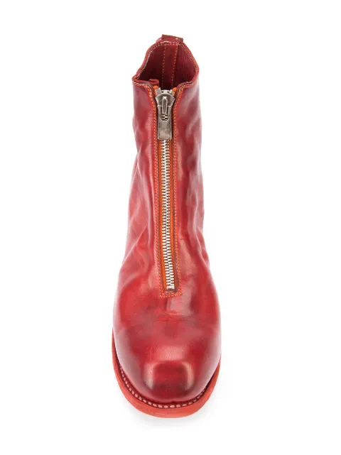 GUIDI FRONT ZIP ANKLE BOOTS