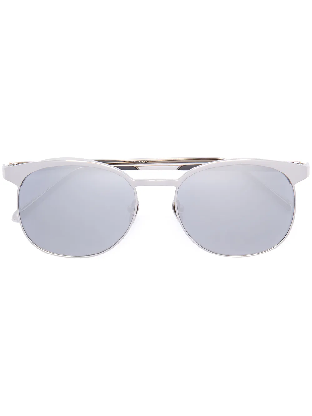 Linda Farrow Sonnenbrille mit eckigem Gestell - Metallic
