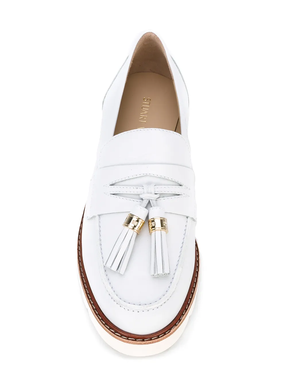 stuart weitzman manila loafer white
