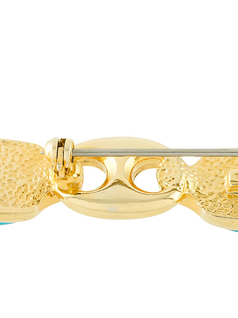 Gucci Pre-Owned Link and Lucite brooch | Image 2