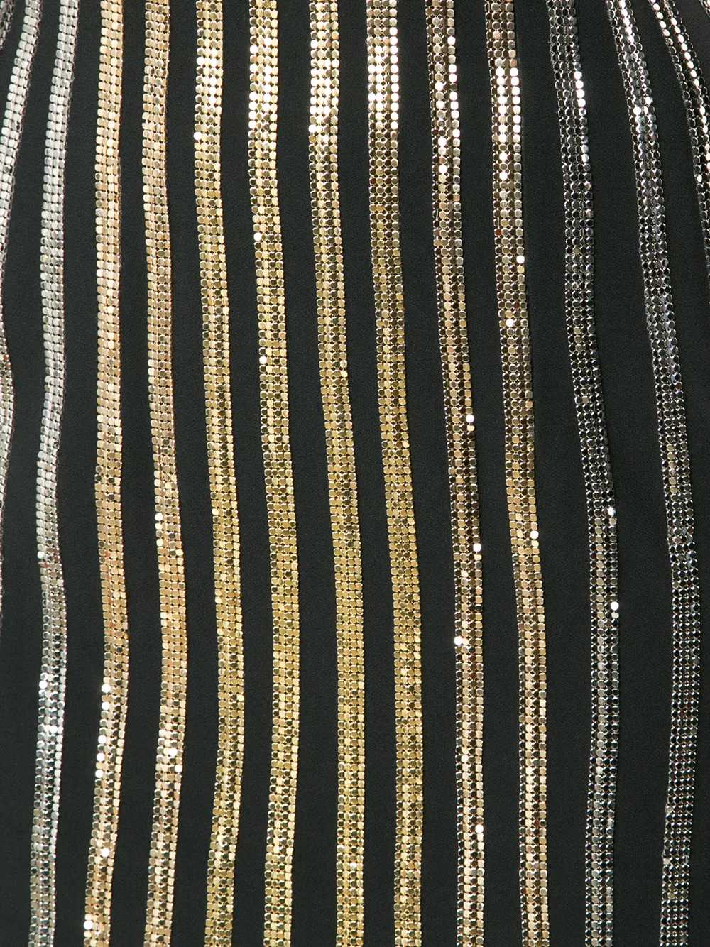 Balmain glitter stripe strapless dress Zwart