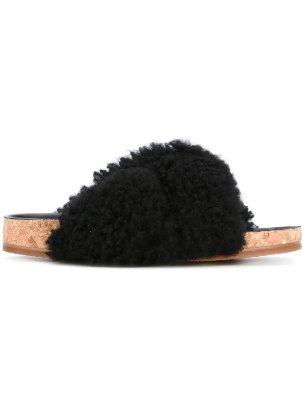 slippers met echt bont