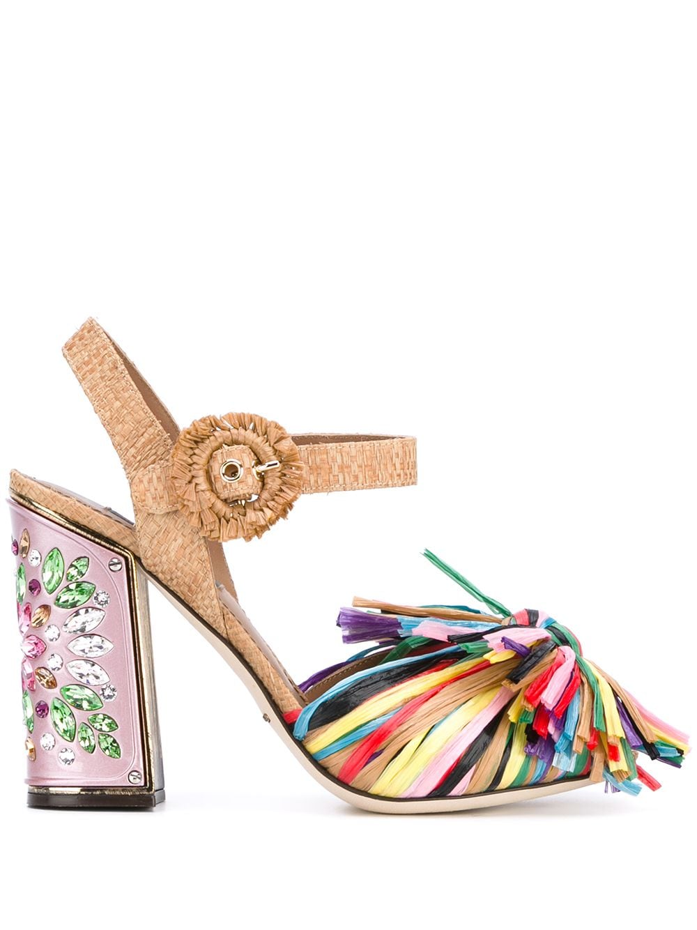 Image 1 of Dolce & Gabbana fringed embellished sandals