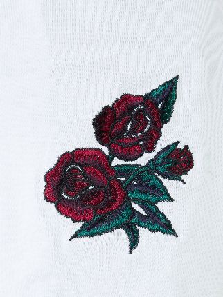 flower embroidered long T-shirt展示图