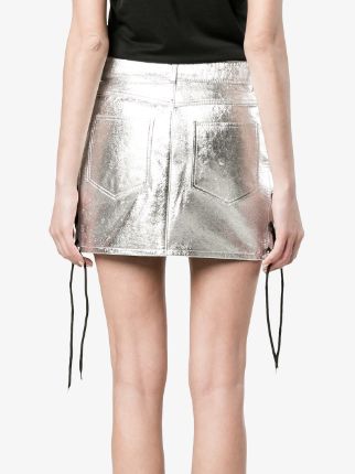 金属感系带半身裙展示图