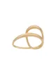 Image 1 of Charlotte Chesnais Heart two-finger gold-plated ring