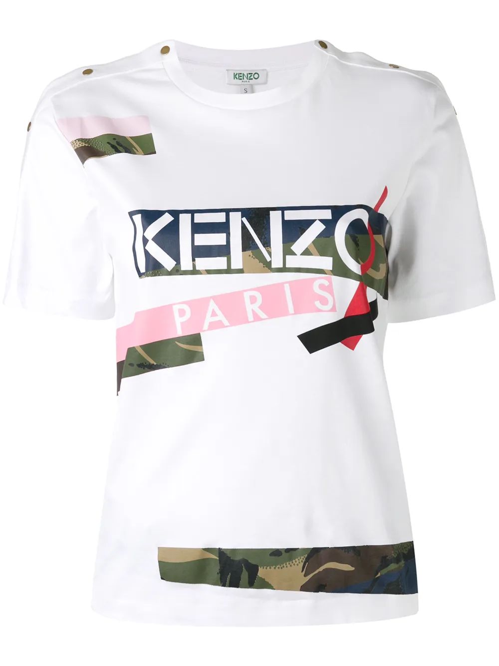 Kenzo patch print T-shirt - Bianco