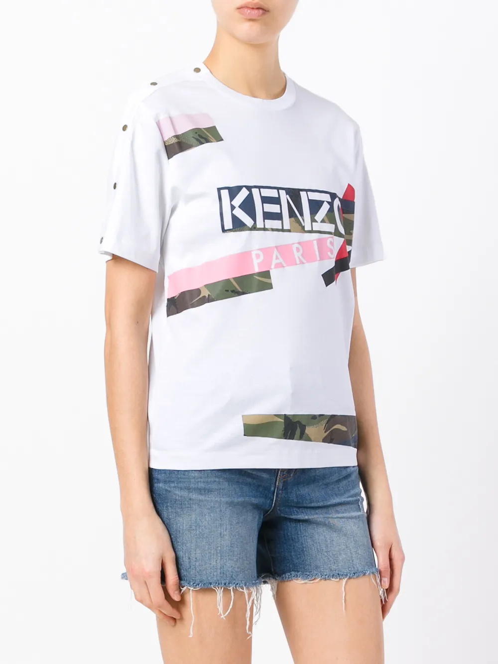  Kenzo T Shirt Mit Print   Weiß 