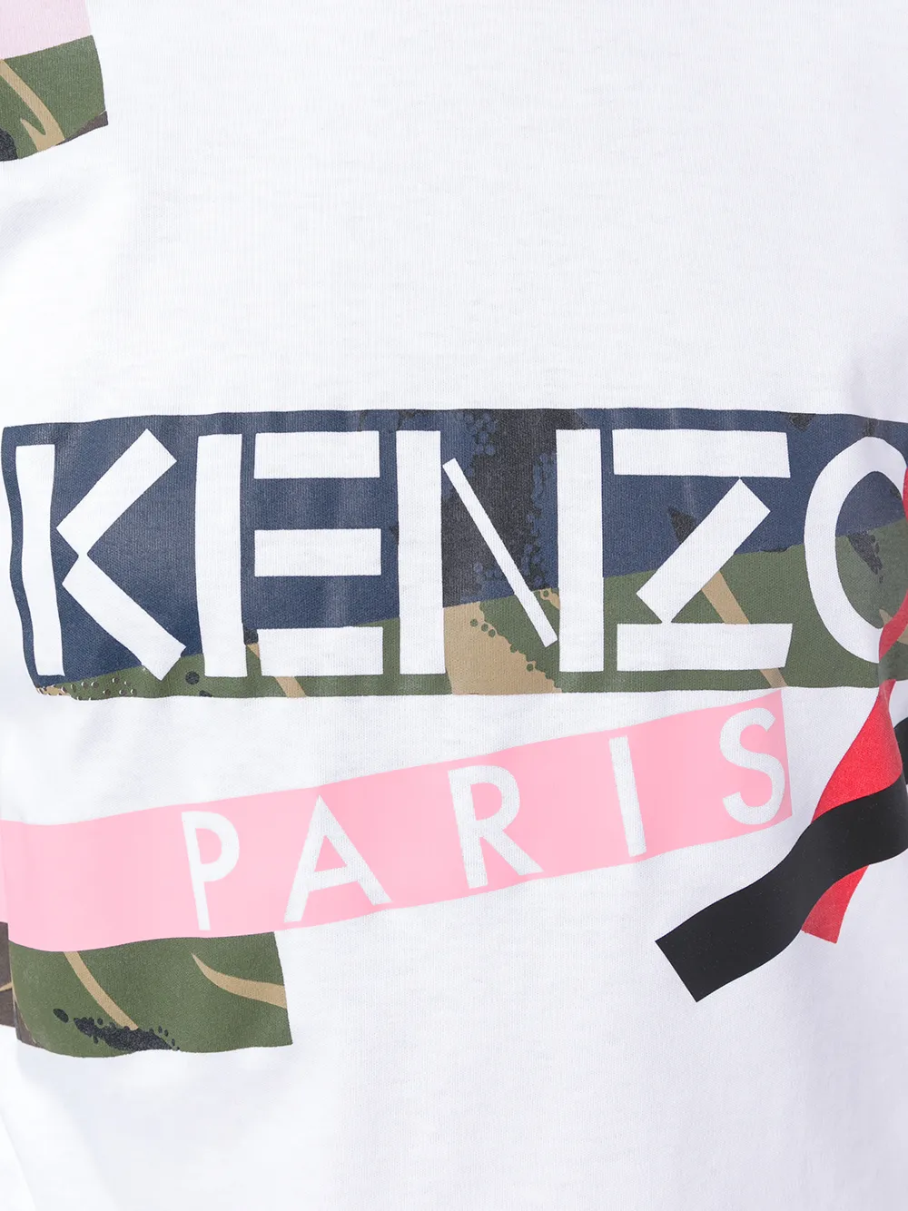 Kenzo patch print T-shirt Wit