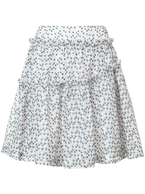 JOURDEN JOURDEN GASHA GATHERED SKIRT - PINK & PURPLE