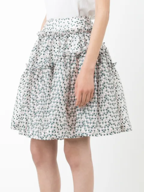 JOURDEN JOURDEN GASHA GATHERED SKIRT - PINK & PURPLE