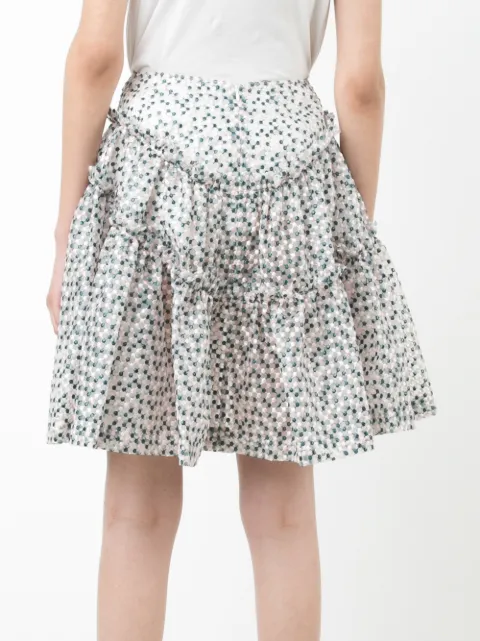 JOURDEN JOURDEN GASHA GATHERED SKIRT - PINK & PURPLE