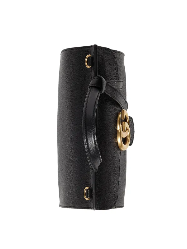 gg marmont leather top handle bag