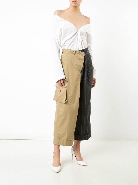 pinstripe cargo trousers